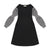 Scuba knit black waisted dress by Retro Kid