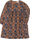Cognac patchwork dress by Louis Louise