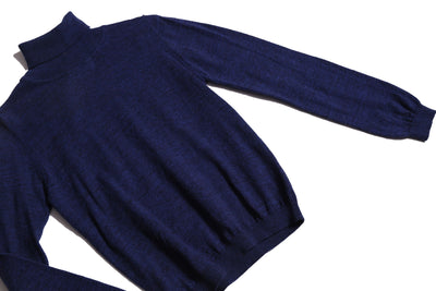 Navy Classic Turtleneck By Tia Cibani