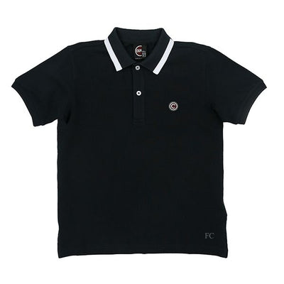 Navy solid polo by Colmar