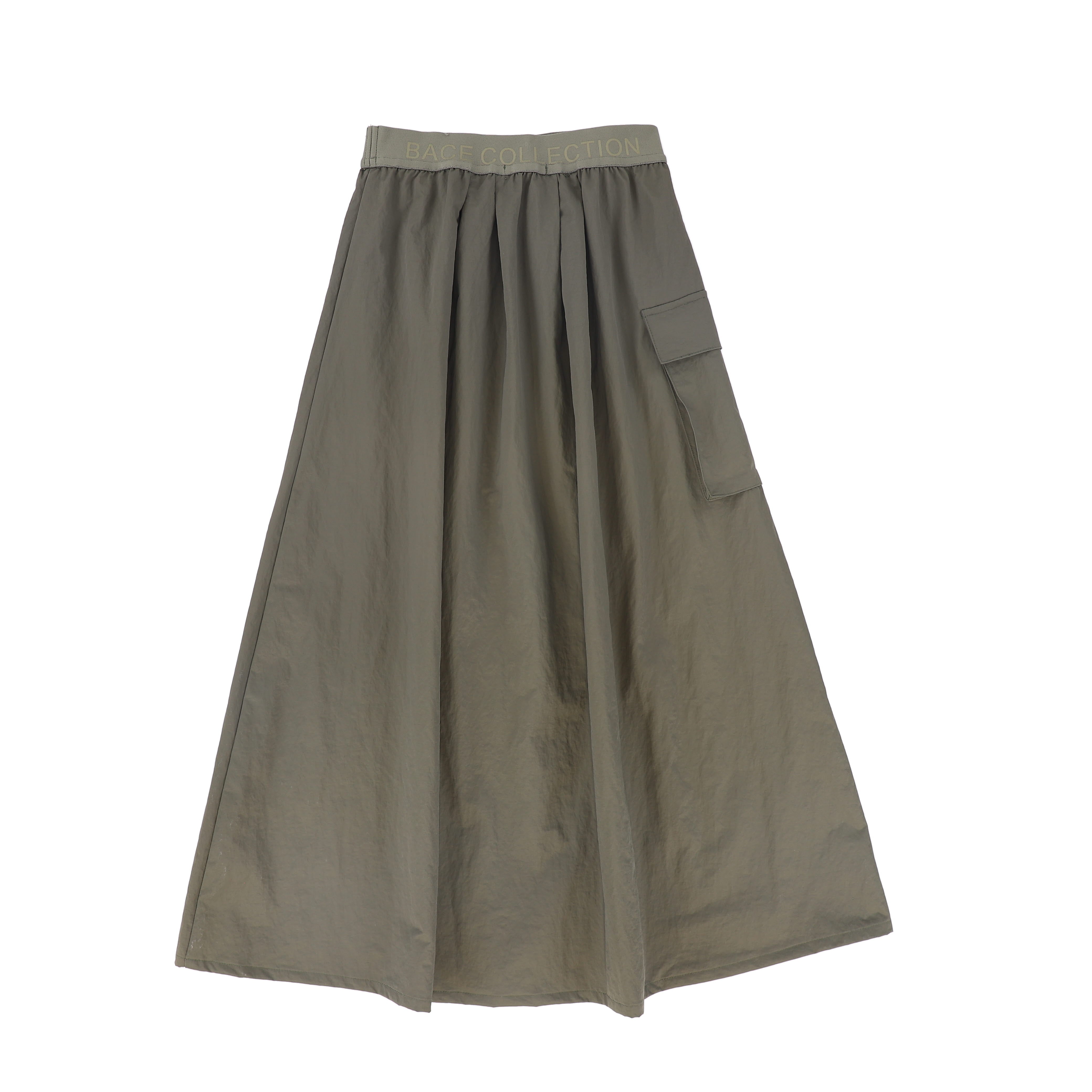 Bace Zipper cargo olive skirt