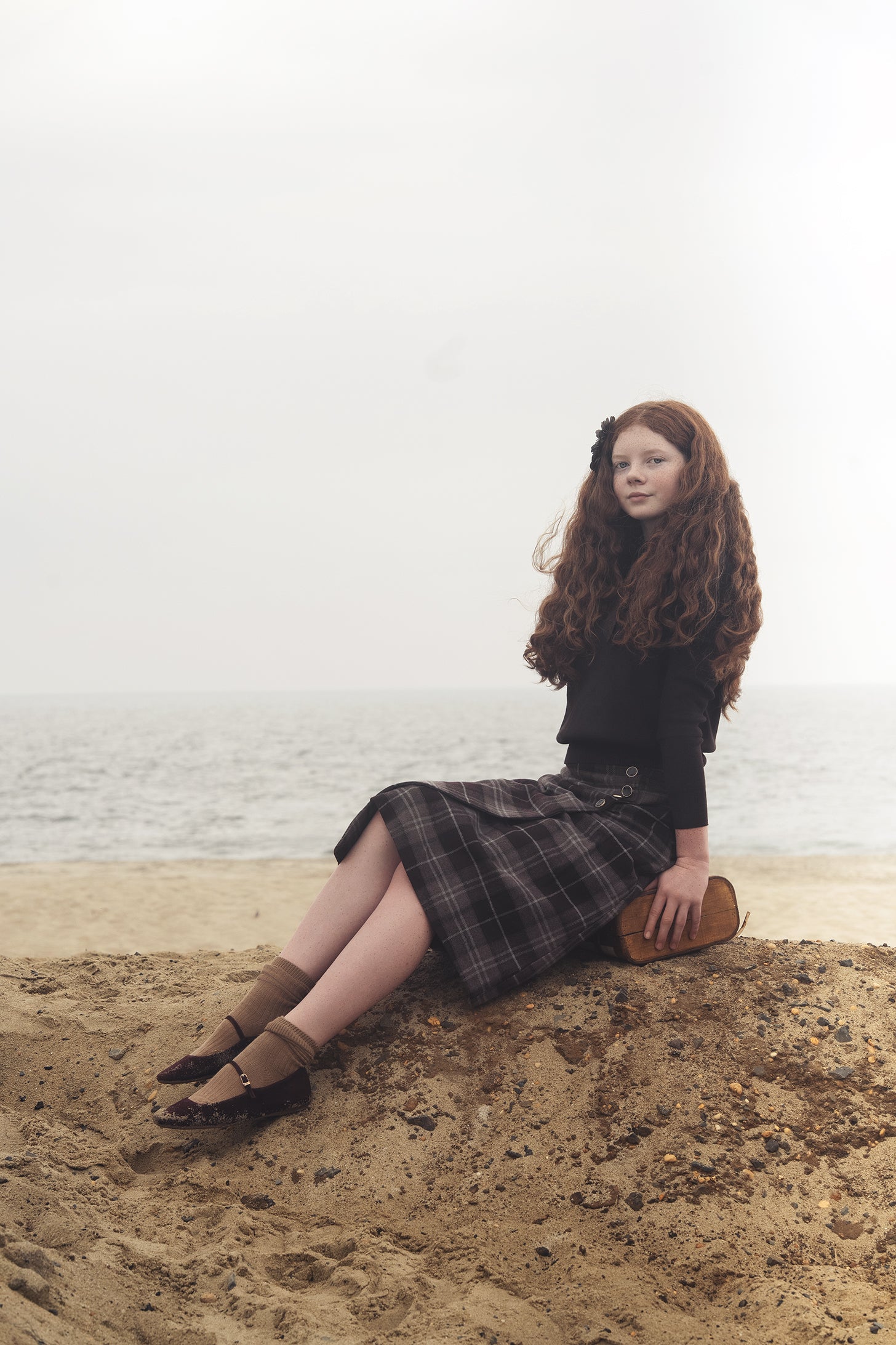 Gem Wool wrap plum skirt