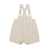 Taupe stripe overalls by Lil Leggs