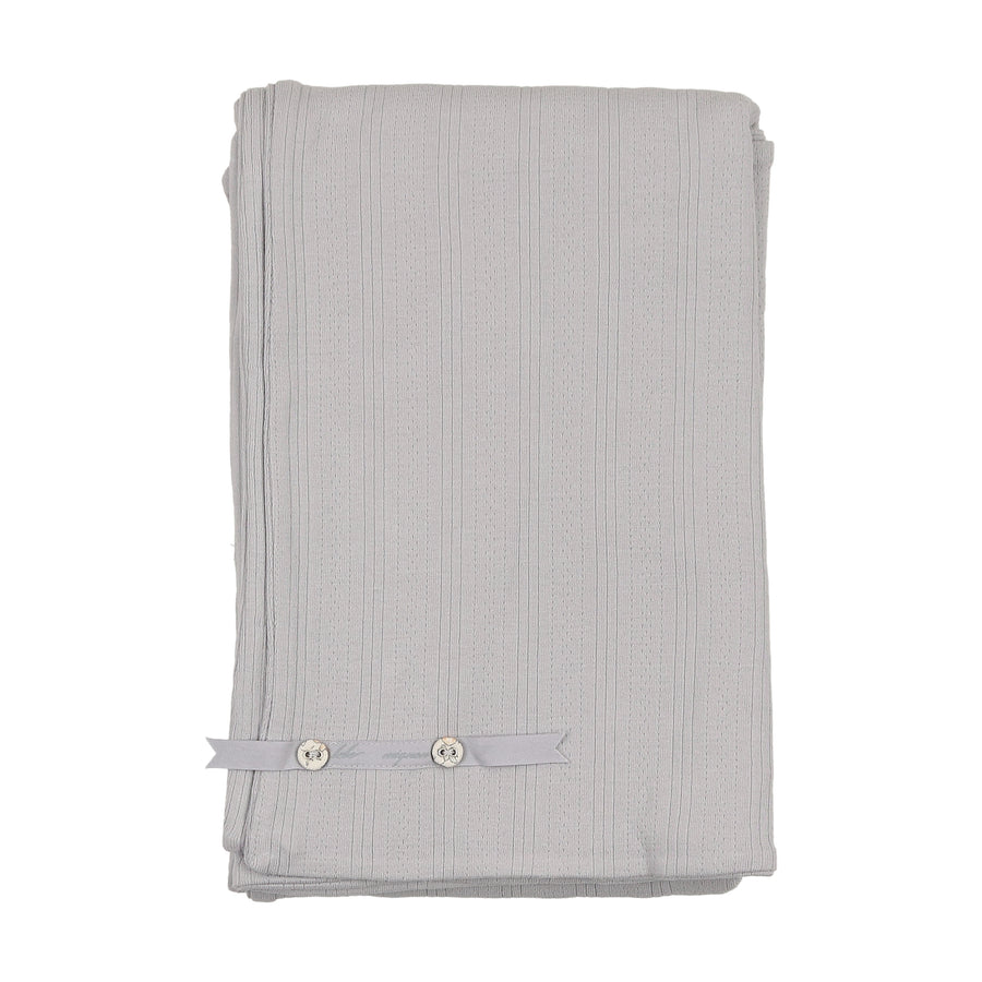 Ditsy pointelle fortress blanket by Bee & Dee