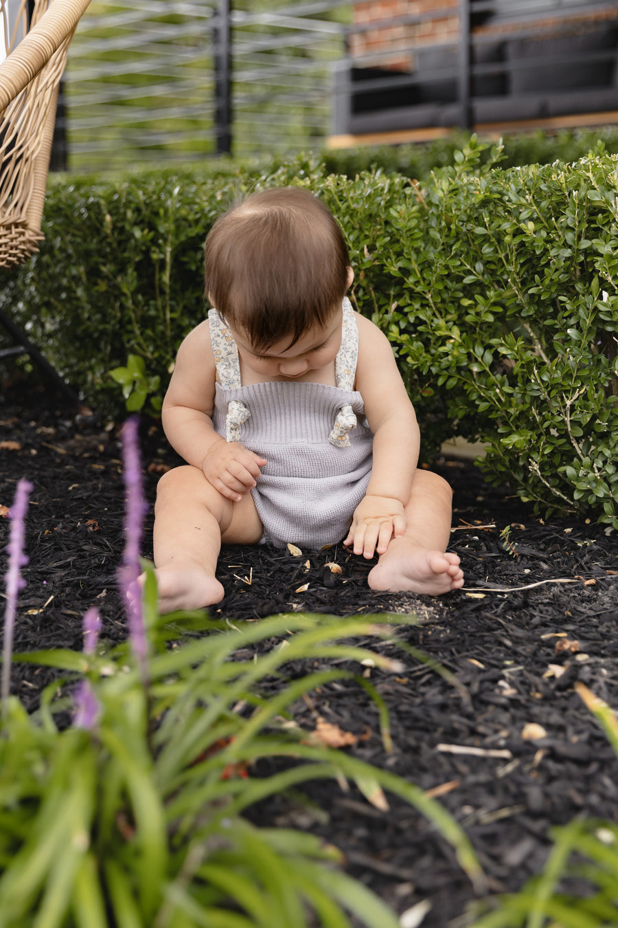 Ditsy knit fortress romper by Bee & Dee