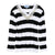 Stripe knit black/white sweater by Mimisol
