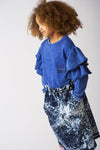 Follies blue stained skirt by Loud