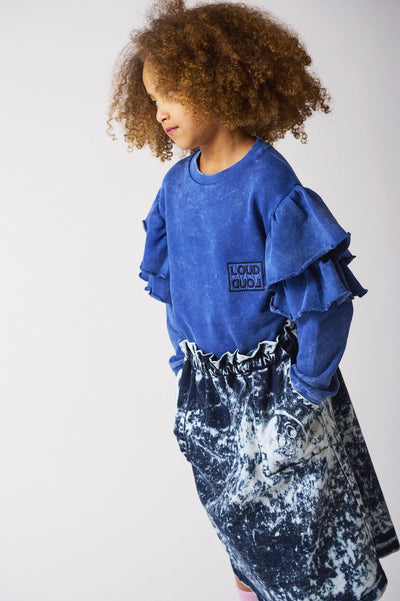 Follies blue stained skirt by Loud