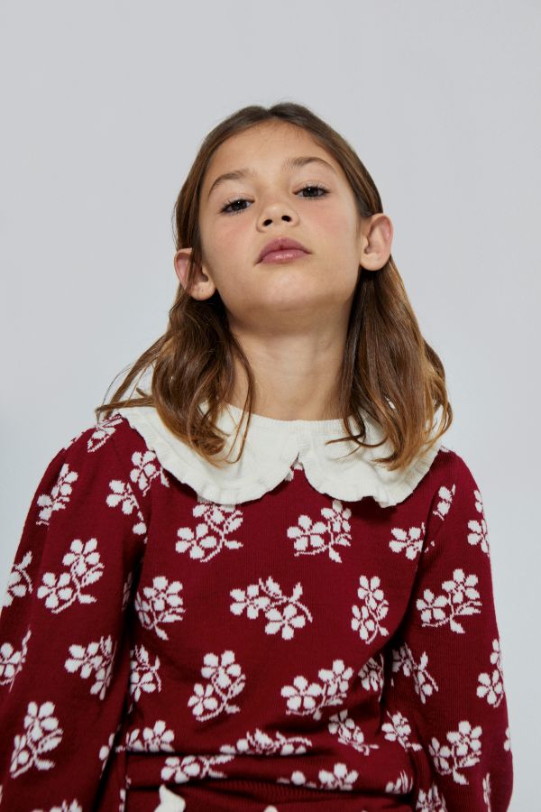Mipounet Lila flower sweater
