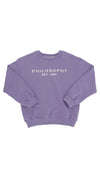 Lavender Sweatshirt with logo by philosophy