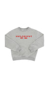 Embroidered logo grey sweatshirt by Philosophy