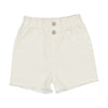 Paper bag white denim shorts by Lil Leggs
