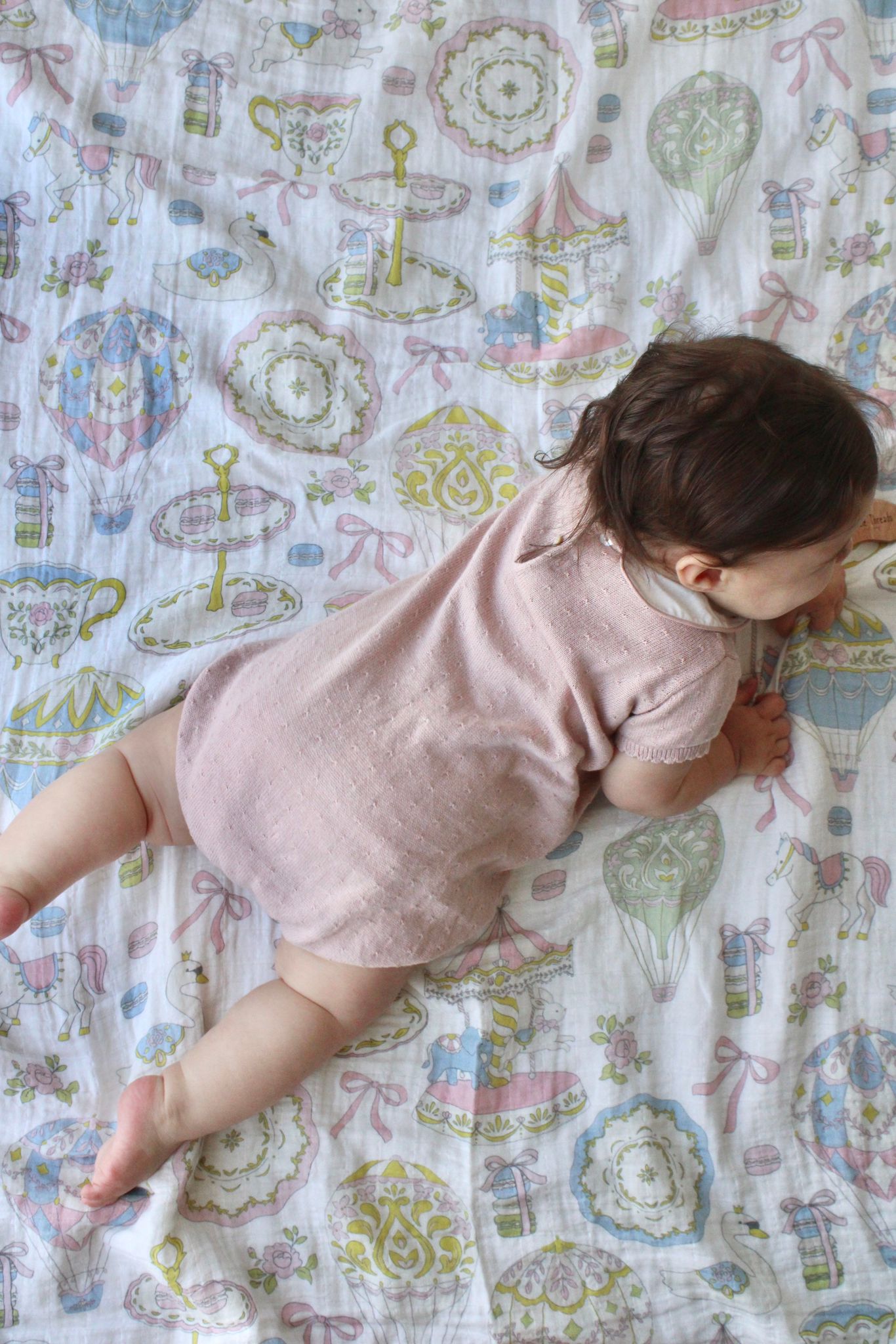 Little Threads dreamy carousel muslin swaddle