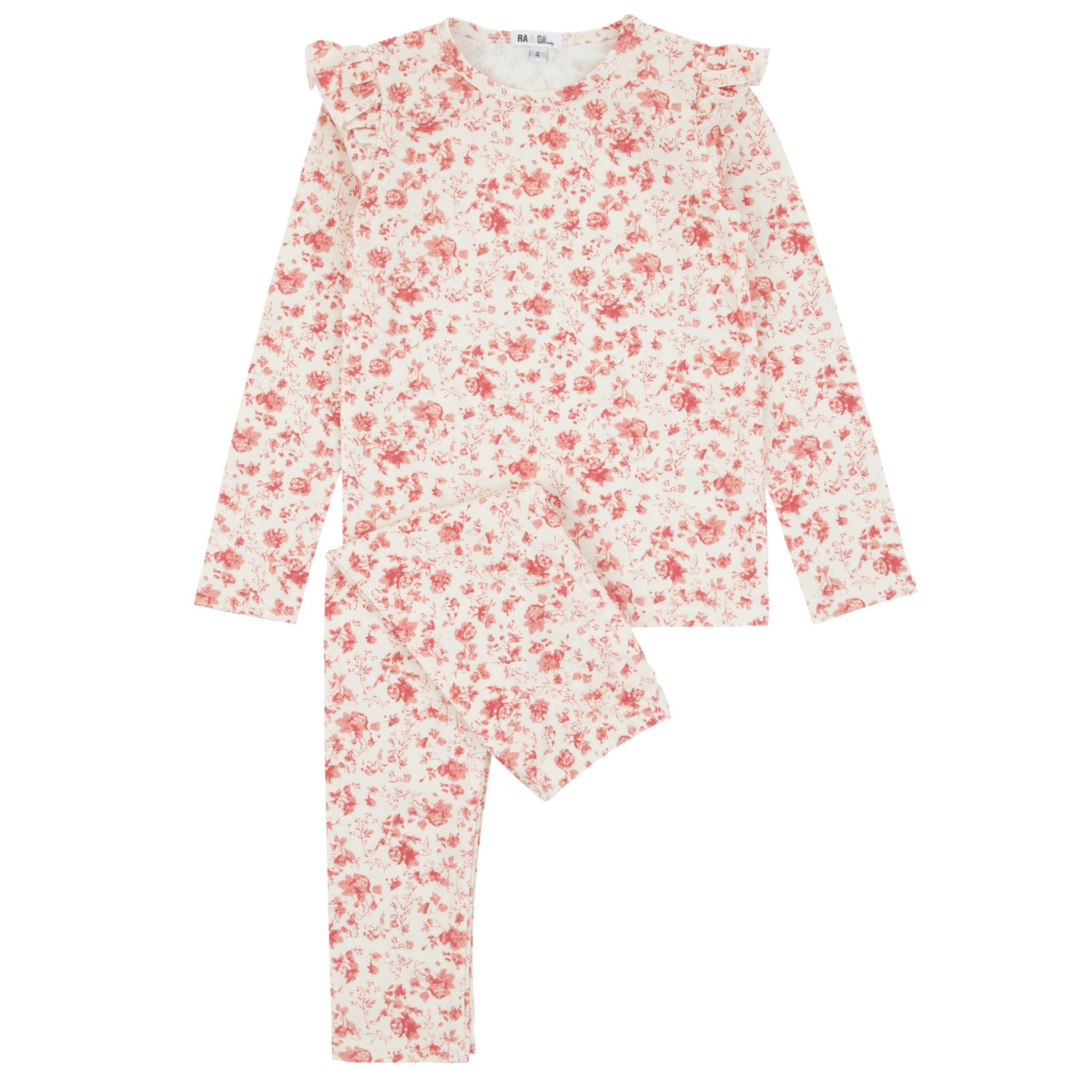 Ra & Da All over red floral pajamas