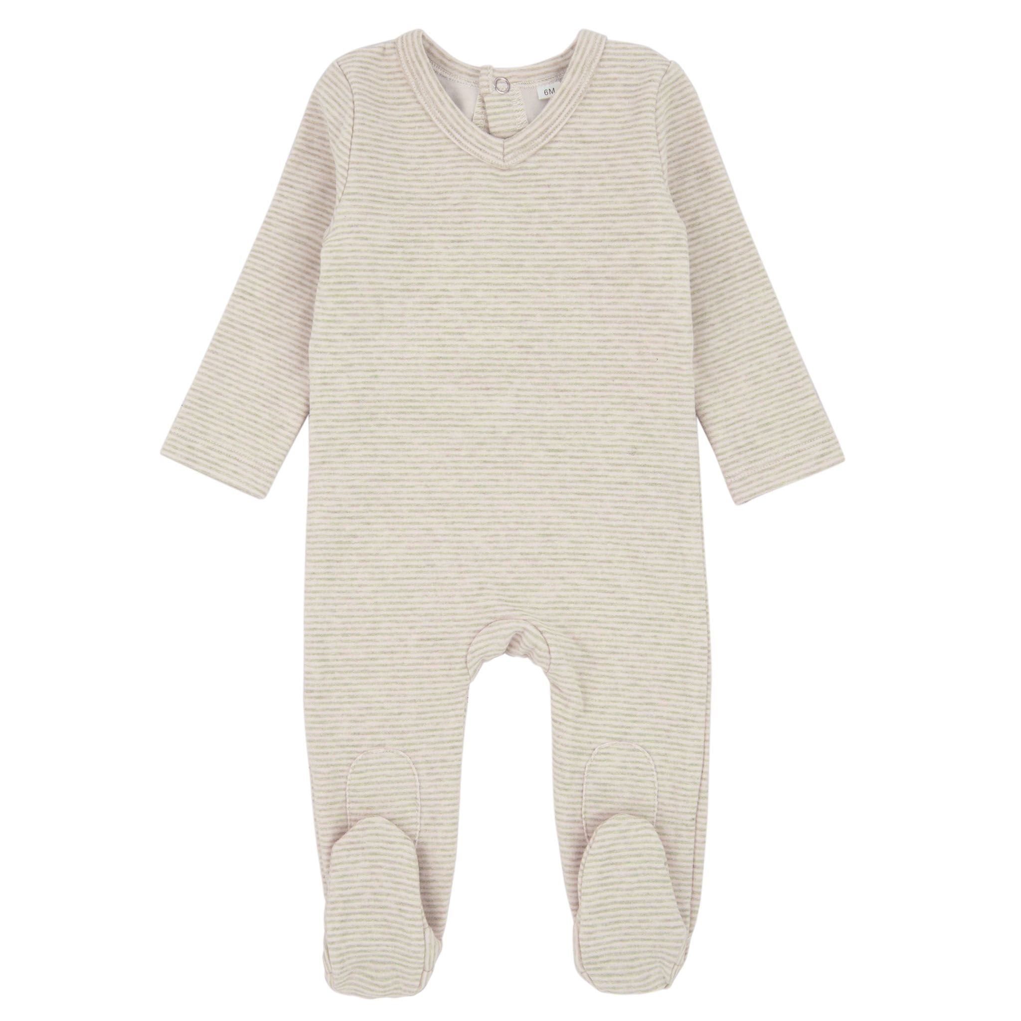 Ra & Da Brushed ribbed mauve footie