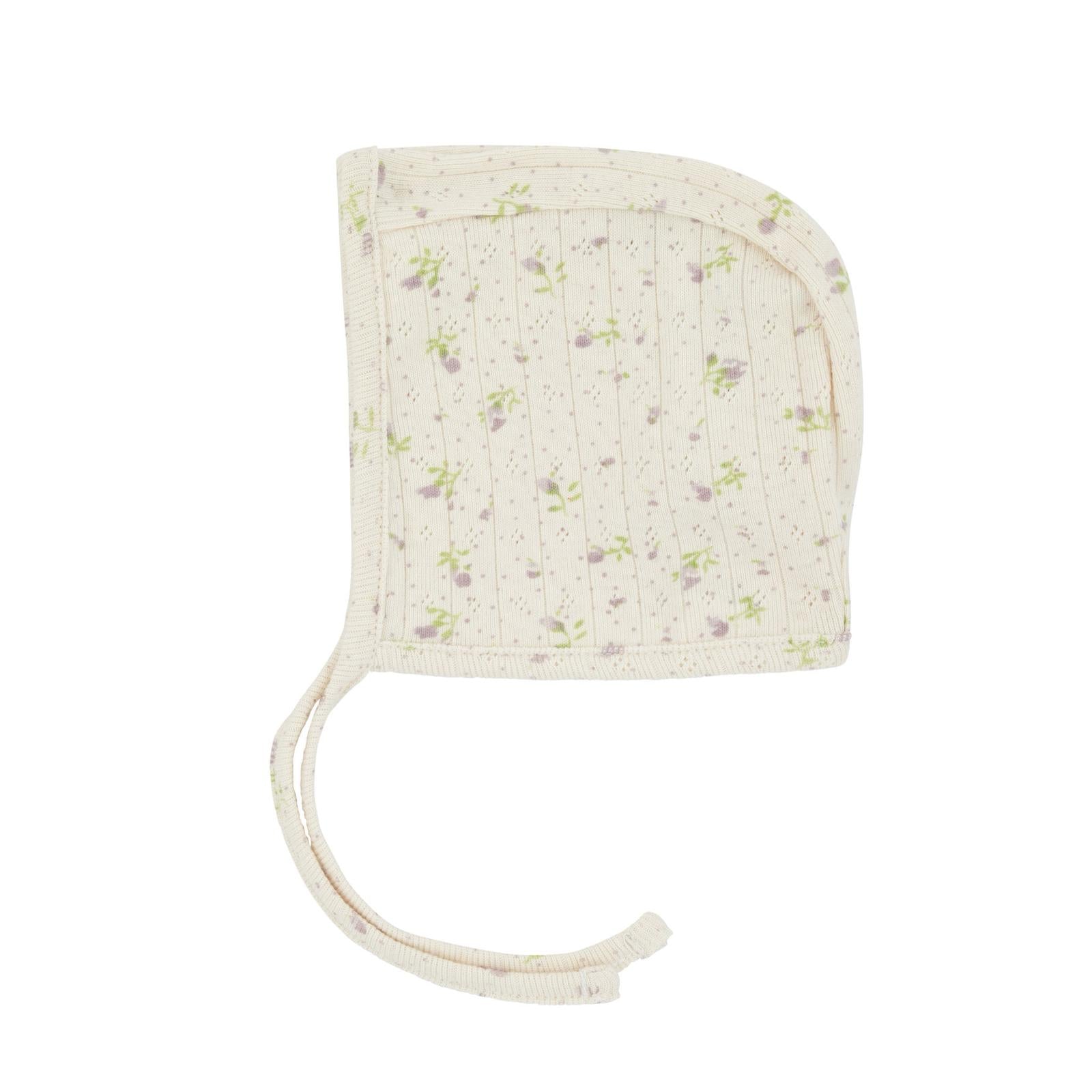 Ra & Da Lilac floral pointelle footie