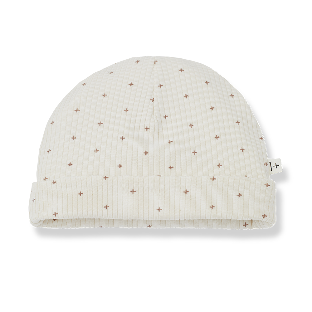 Cari ivory footie + beanie by 1 + In The Family