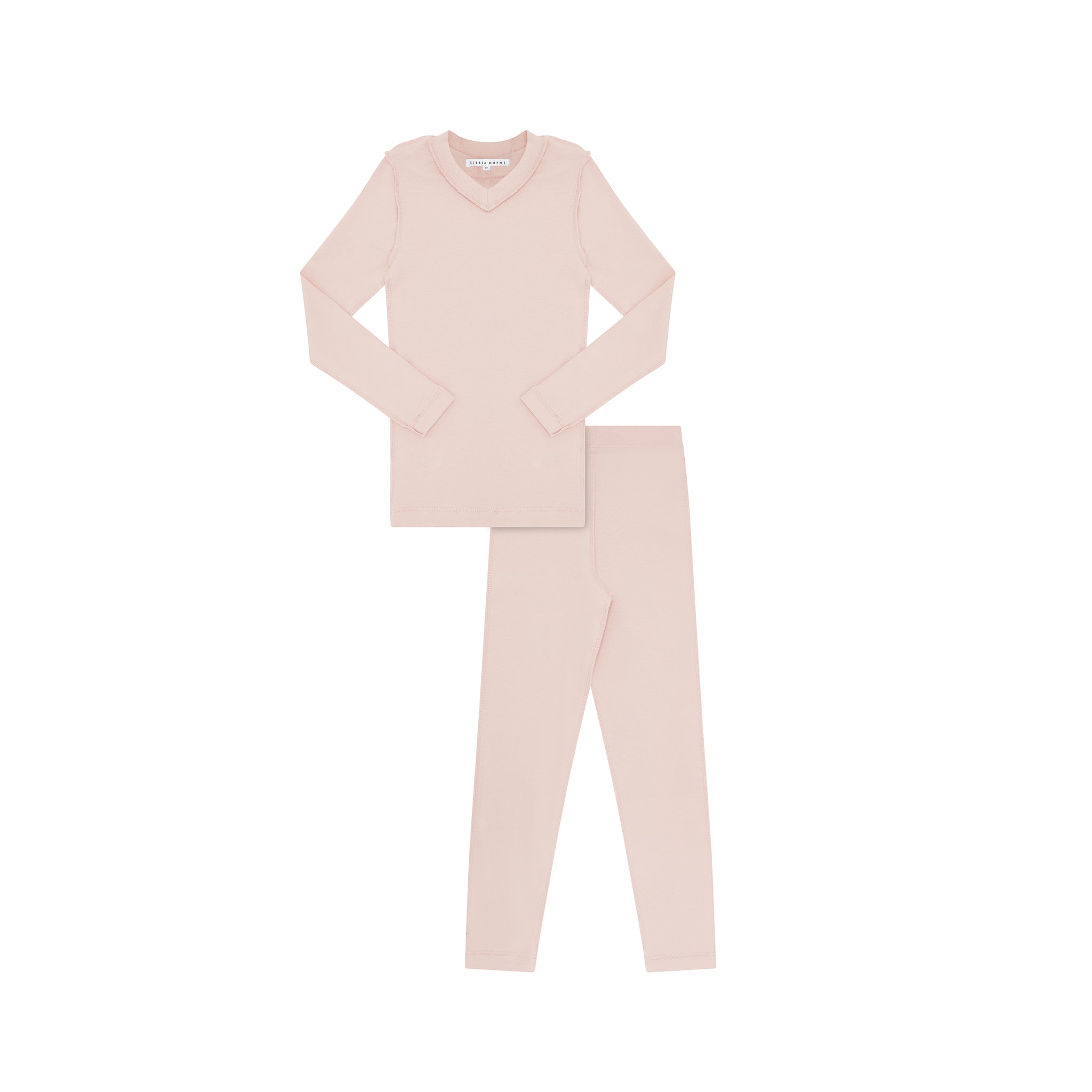 Little Parni V-neck pink pajamas