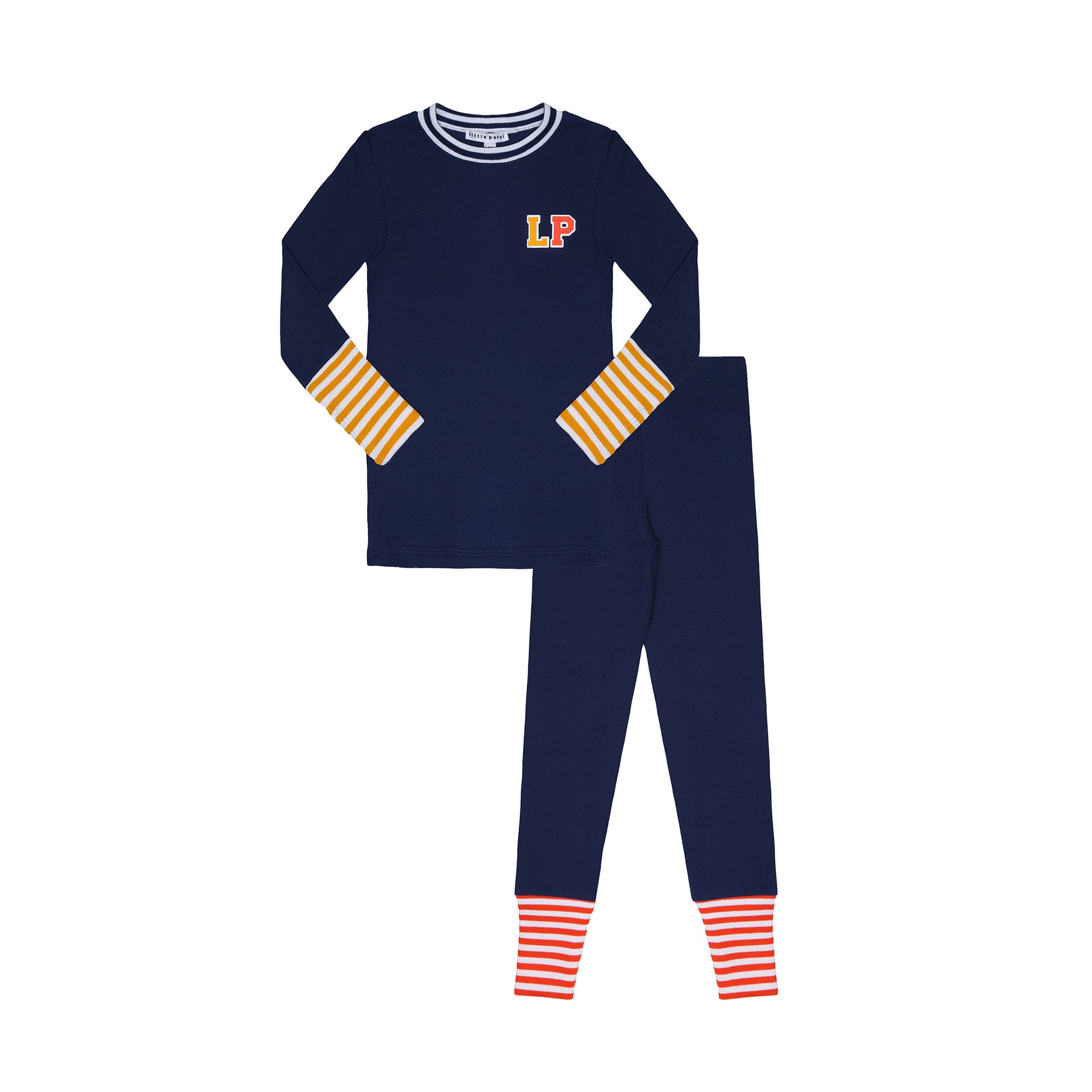 Parni Varsity Kids Pajamas - Black/Blue
