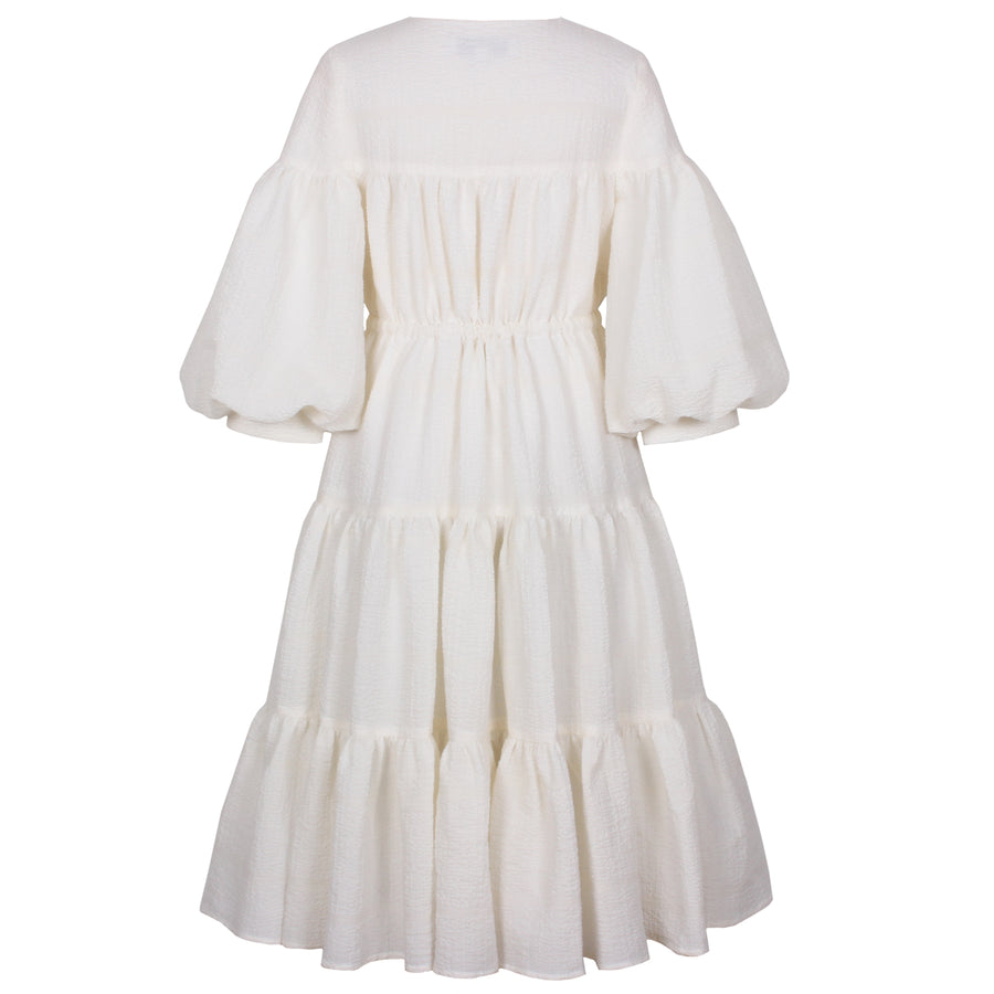 Parade White Crinkle Dress by Jessie and James