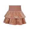 Pink velour skirt by Little Parni