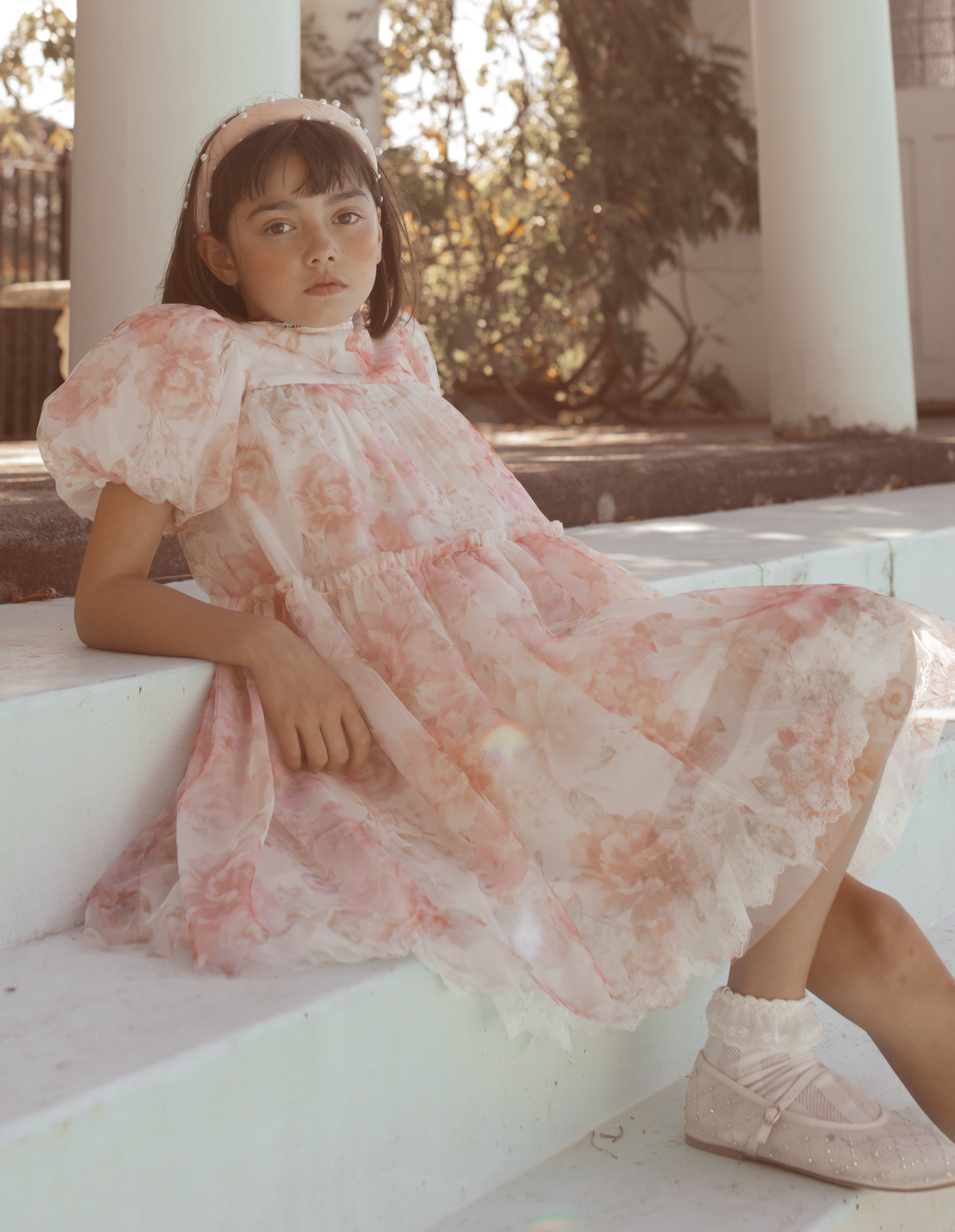 Petite Amalie Delicate bouquet tulle dress Flying Colors Petite Amalie Delicate bouquet tulle dress Flying Colors