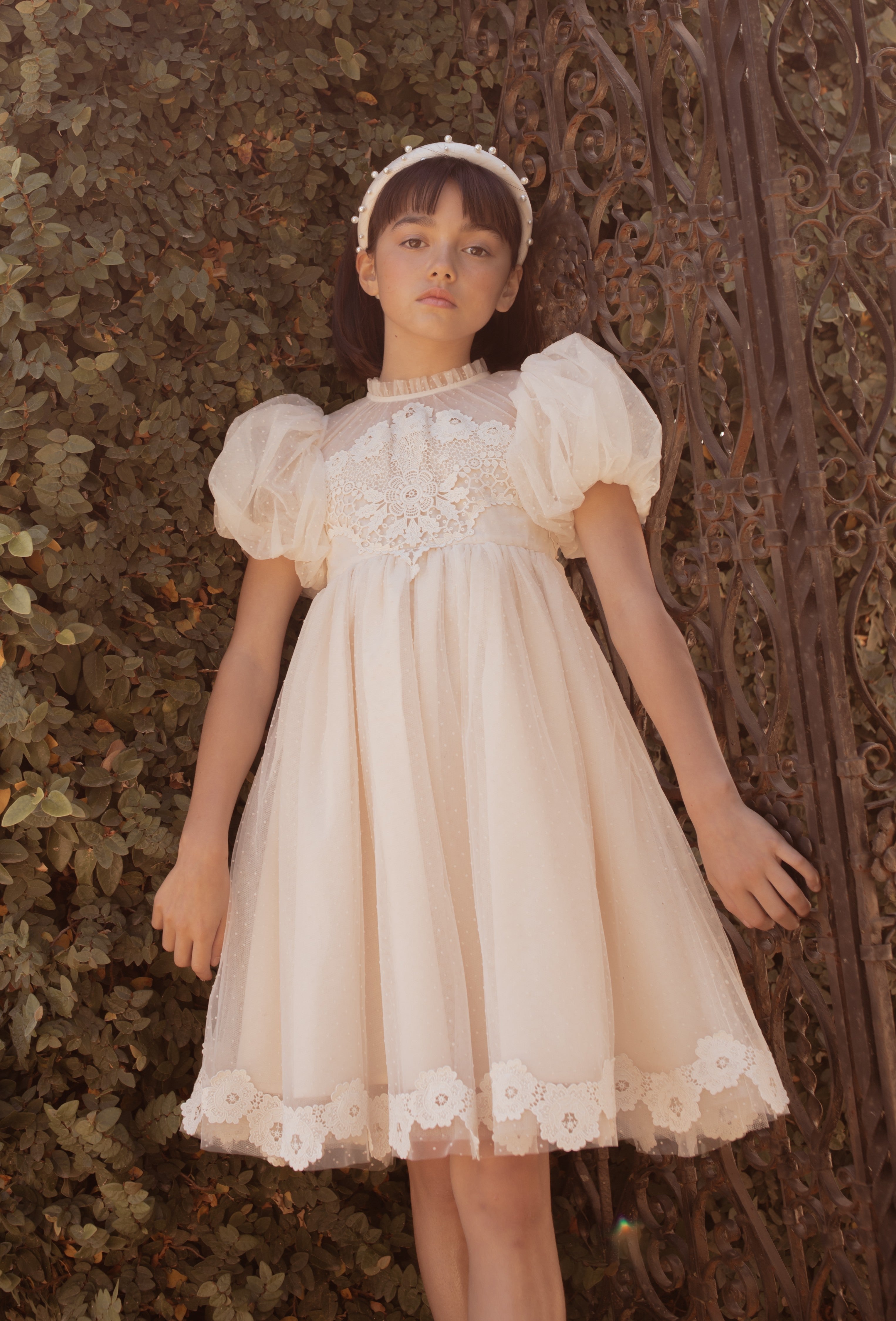 Petite Amalie Vintage applique bodice tulle dress Flying Colors Petite Amalie Vintage applique bodice tulle dress Flying Colors