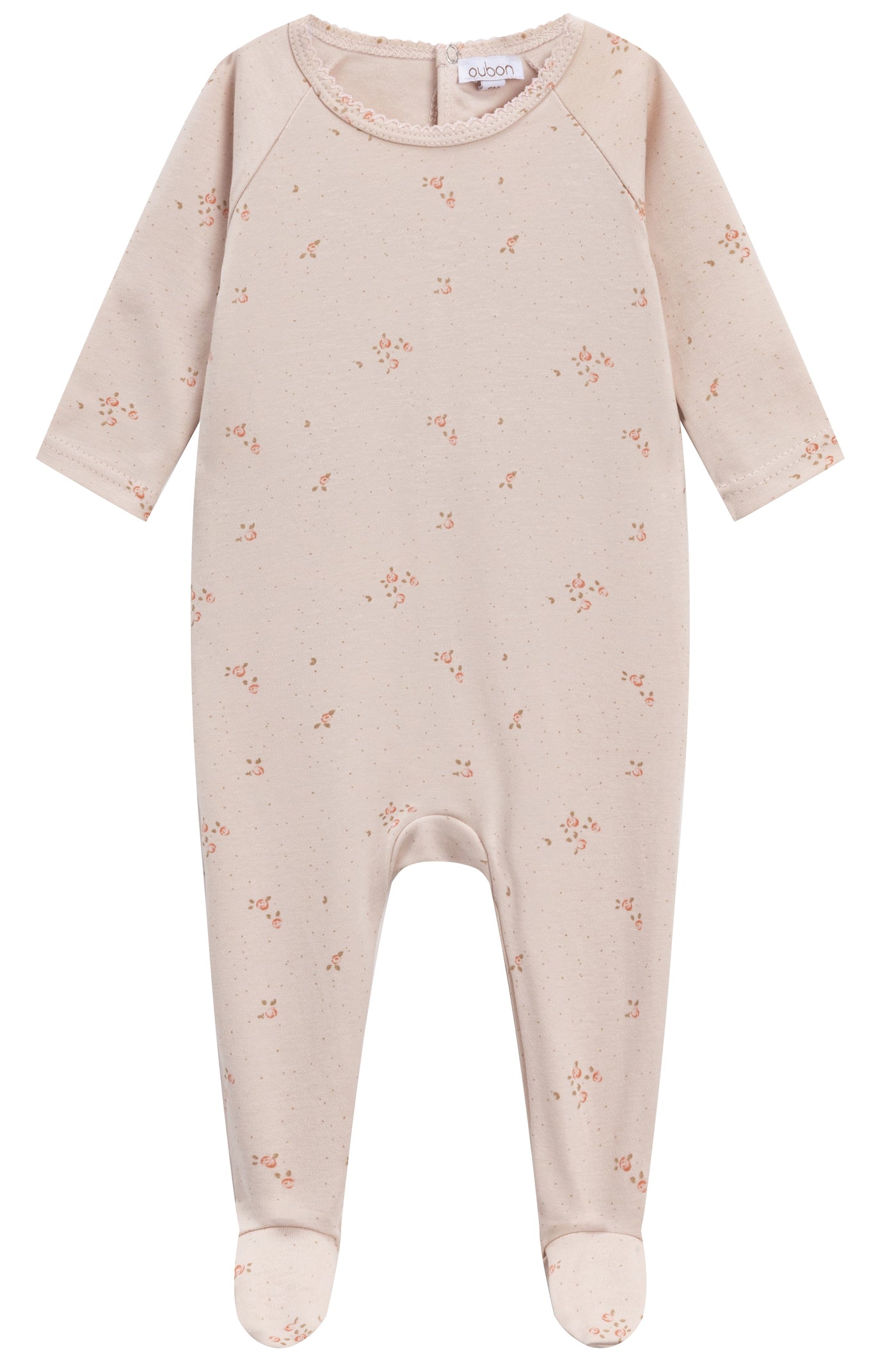 Oubon Floral Footie - Pink