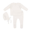 Openwork pointelle white bris set + blanket by Lilette