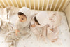 Print wrap rose footie + beanie by Bee & Dee