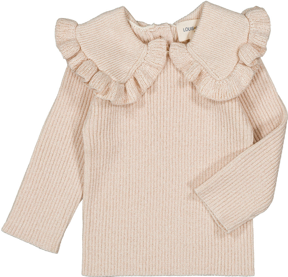 Louis Louise Collar knitted cream lurex set