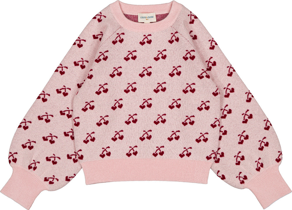 Louis Louise Elia pink cherry sweater