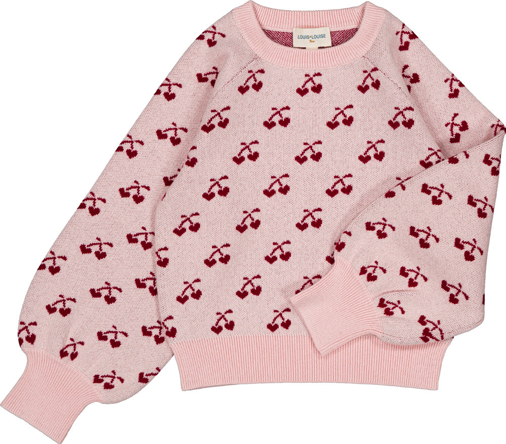 Louis Louise Elia pink cherry sweater