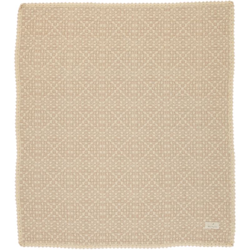 Bebe Organic Crochet taupe blanket