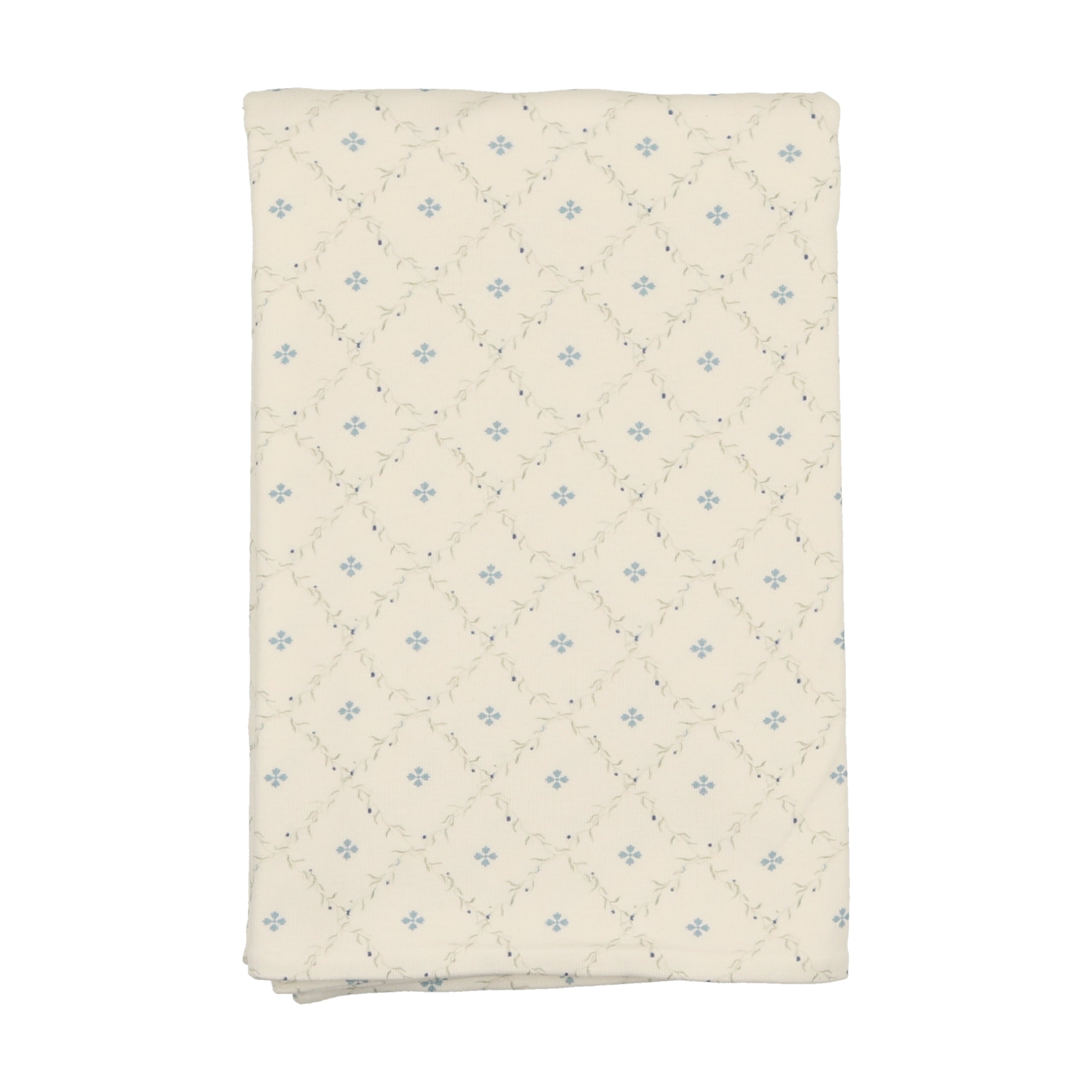 Quaint blue print blanket by Bee & Dee