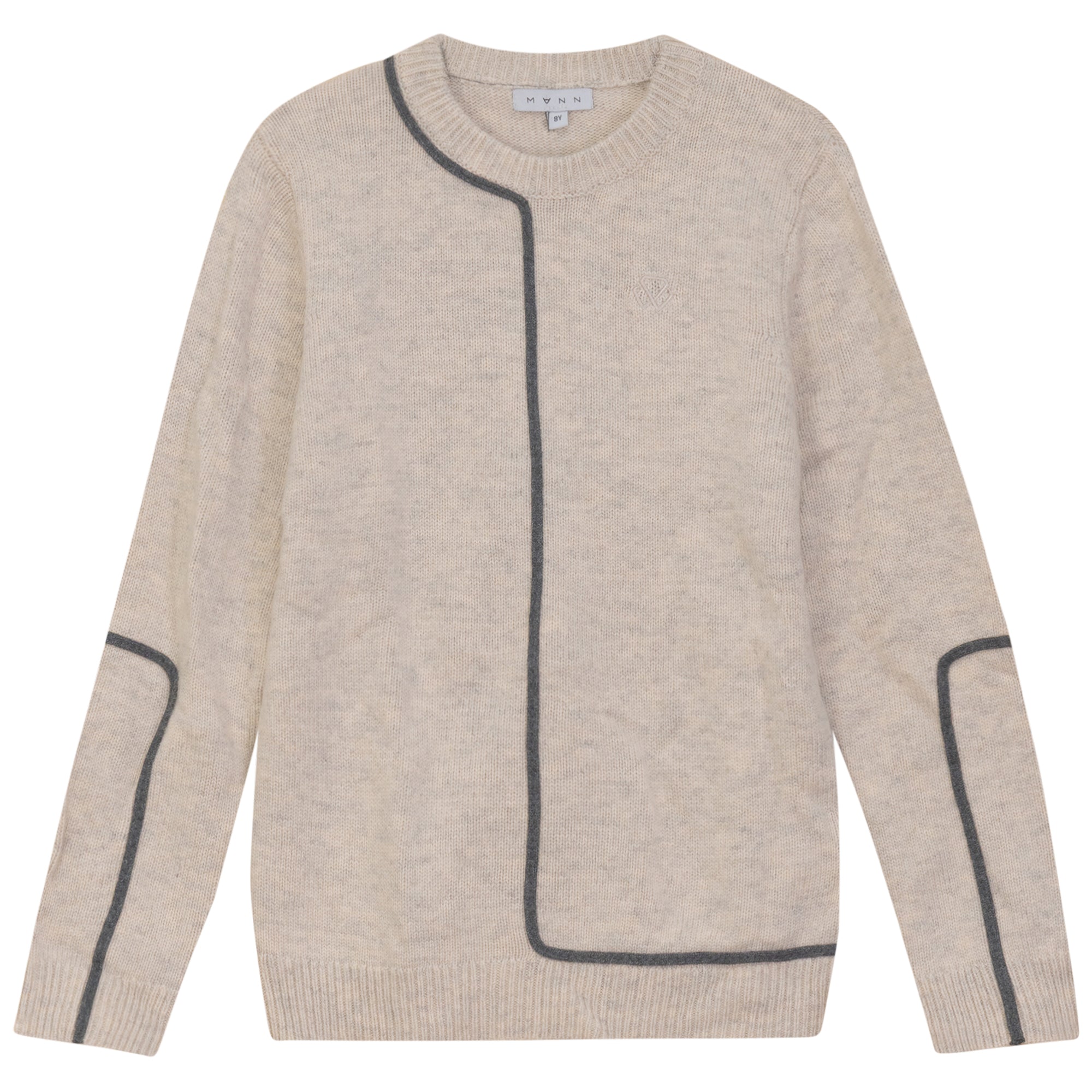 Mann Contrast detail oat sweater