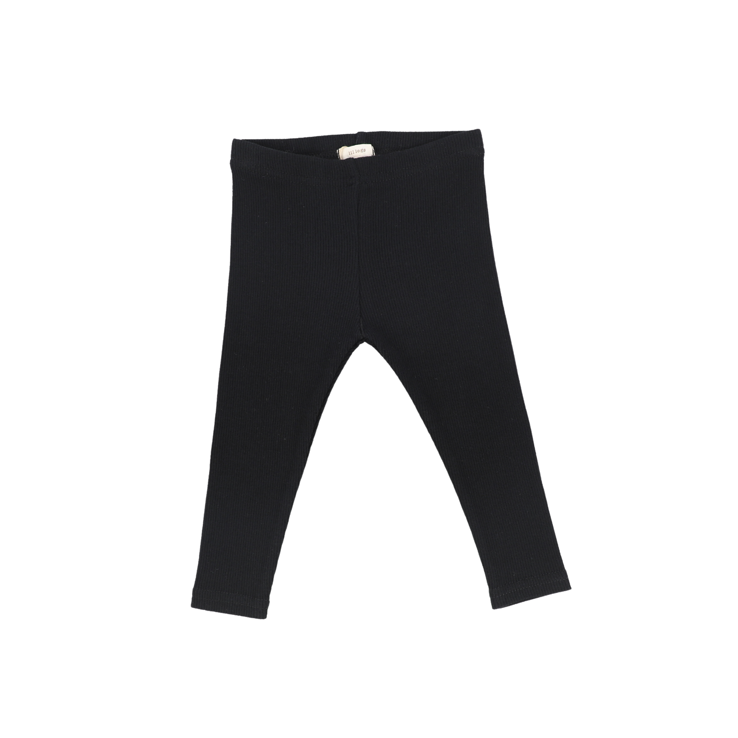 Lil Legs Long ribbed black leggings