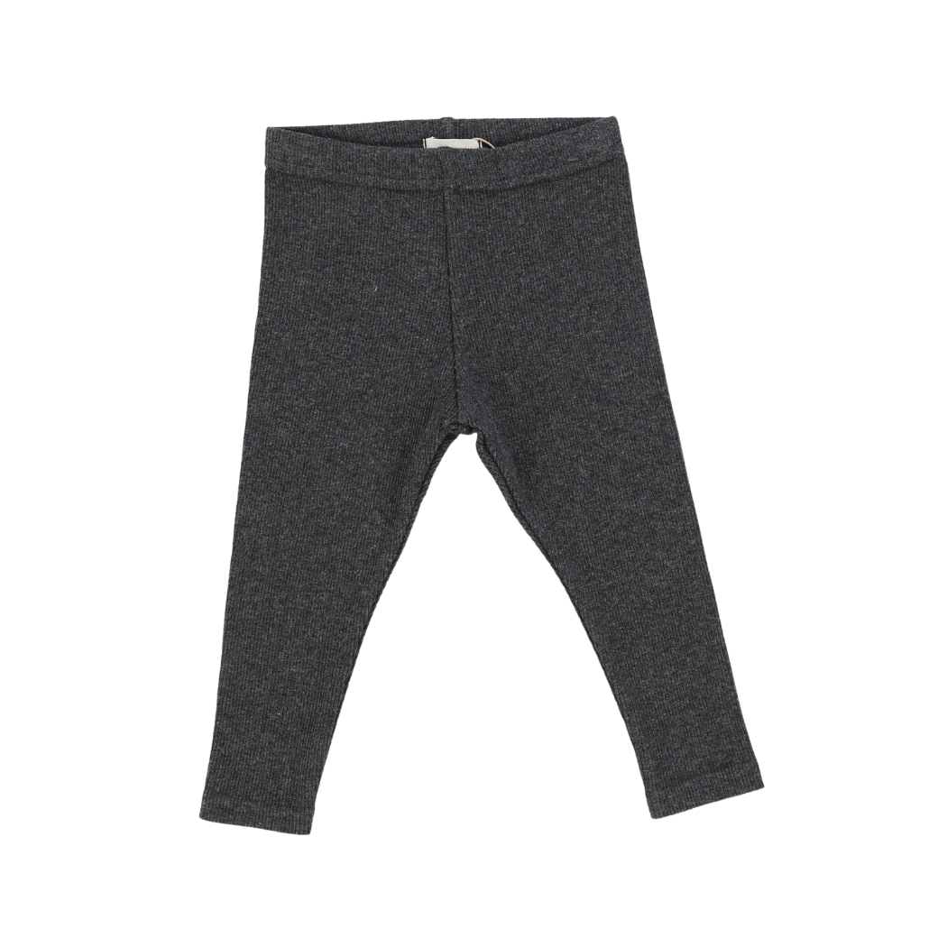 Lil Legs Long ribbed grey leggings
