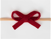 Mini velvet bow headbands by Adora