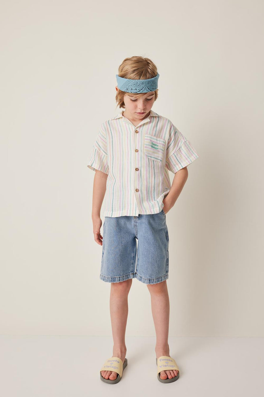 Multicolor stripe shirt by Tocoto Vintage
