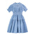 Evelina powder blue dress by C'era Una Volta