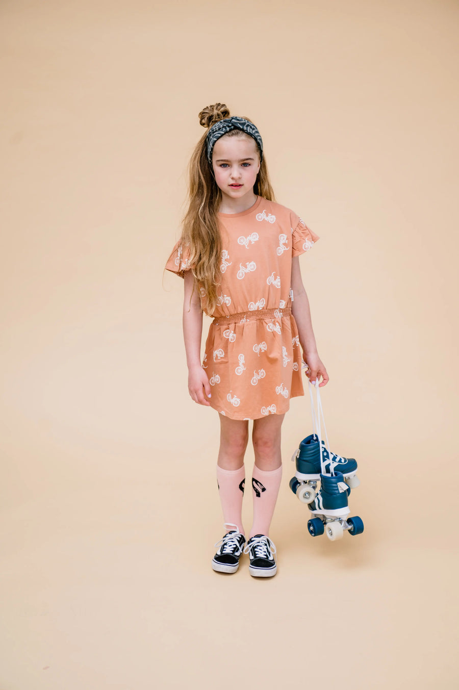 Bicycle print dress by Sproet & Sprout