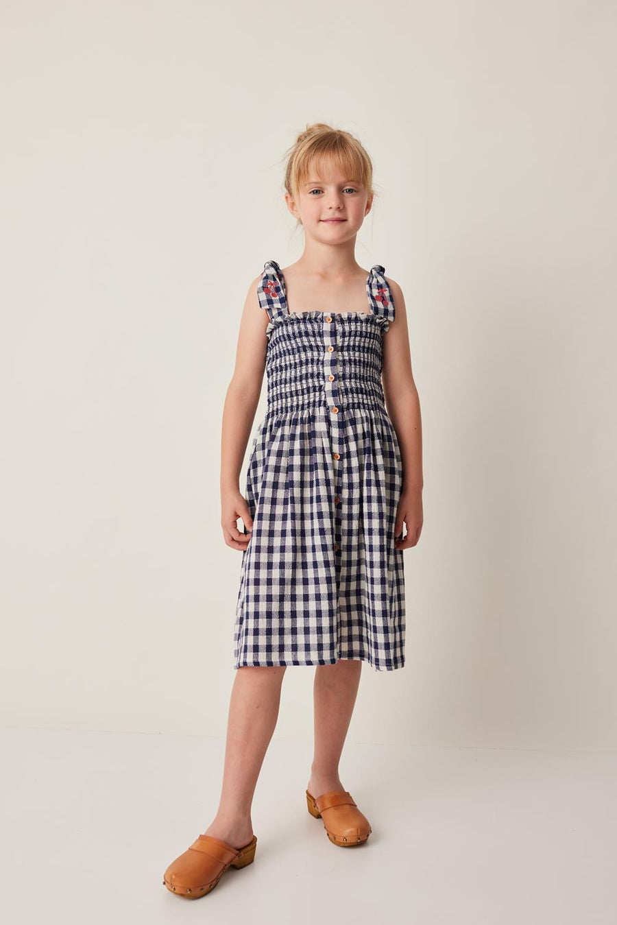 Straps check jumper dress by Tocoto Vintage