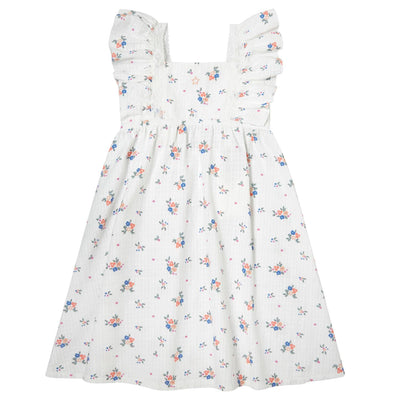 Ruffled straps flower dress by Tocoto Vintage