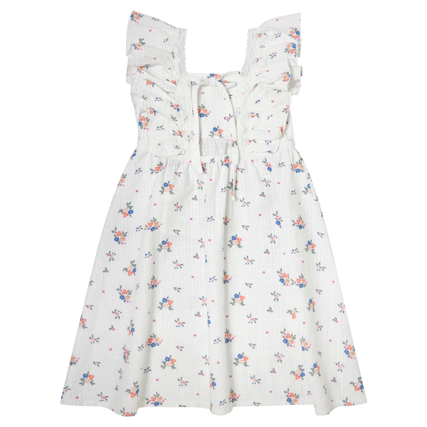Ruffled straps flower dress by Tocoto Vintage