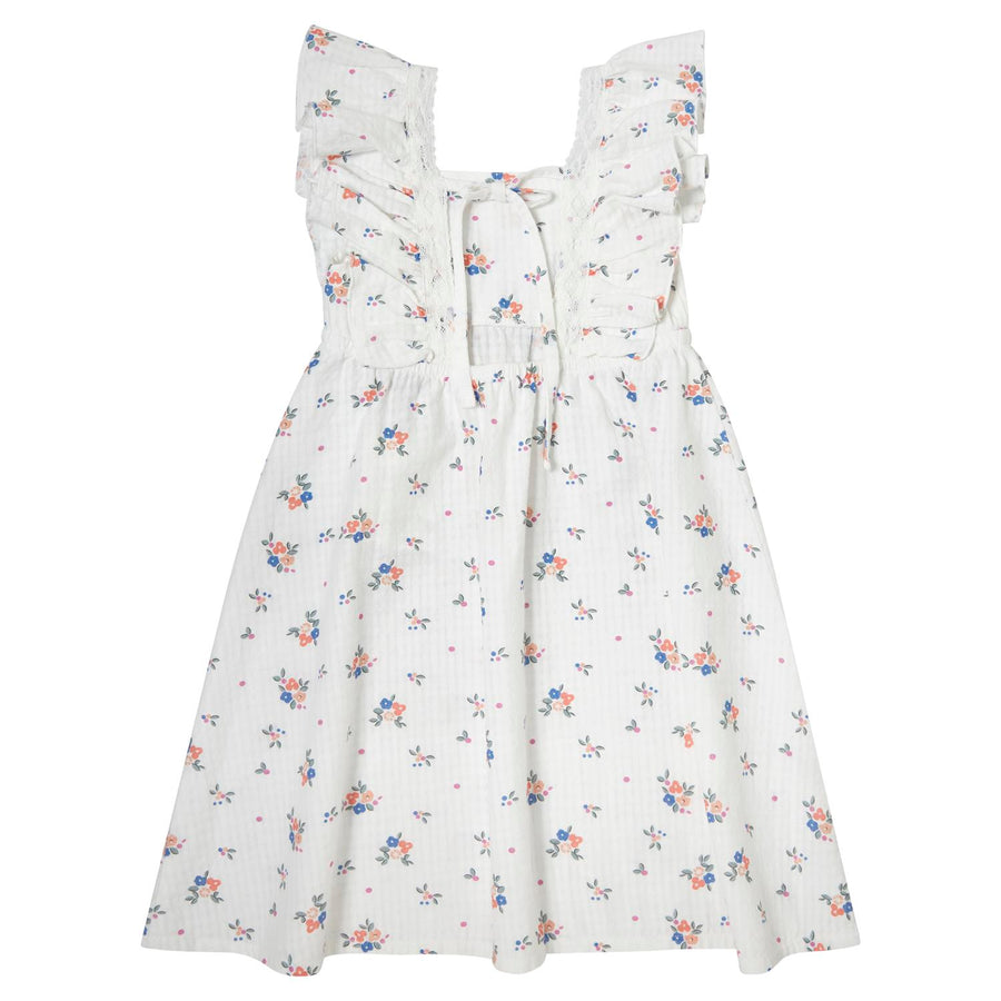 Ruffled straps flower dress by Tocoto Vintage