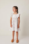 Ruffled straps flower dress by Tocoto Vintage