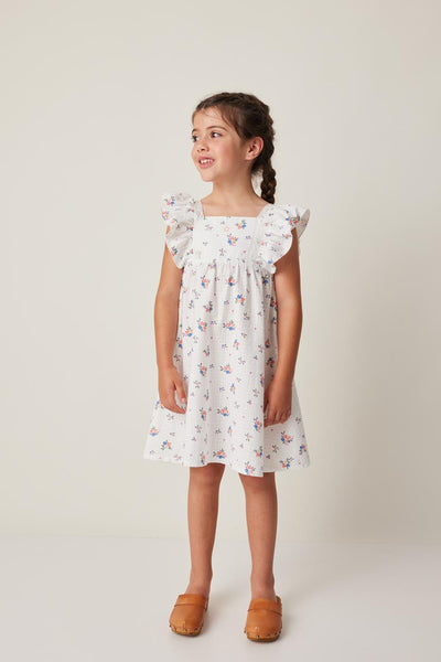 Ruffled straps flower dress by Tocoto Vintage