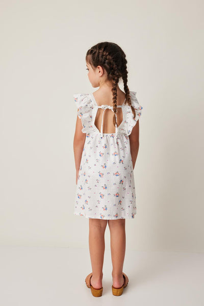 Ruffled straps flower dress by Tocoto Vintage