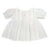 Multicolor stripe blouse bloomer set by Tocoto Vintage
